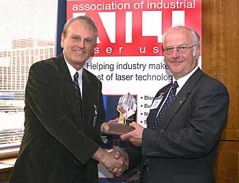 Dave Stroud receiving his award